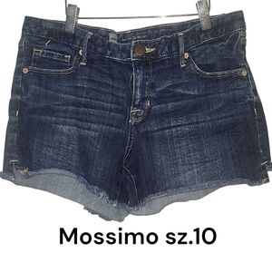 Mossimo Supply Co. Blue Jean Shorts with Distressed Details